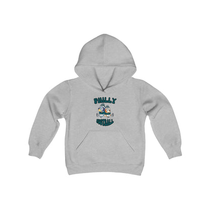 Youth Bluey & Bingo Design Philadelphia Eagles Football - Inspired Heavy Blend Hooded Sweatshirt