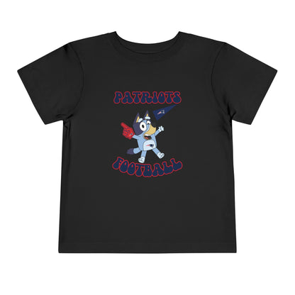 Toddler Bluey Design Patriots Football-Inspired T-Shirt