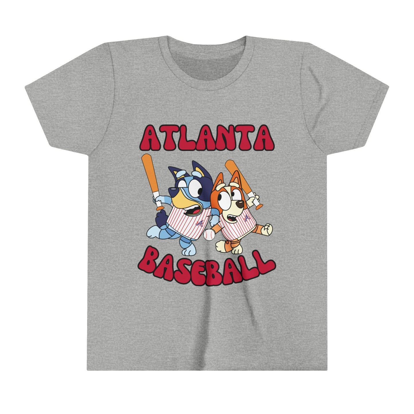 Youth Bluey Design Atlanta Braves - Inspired T-Shirt