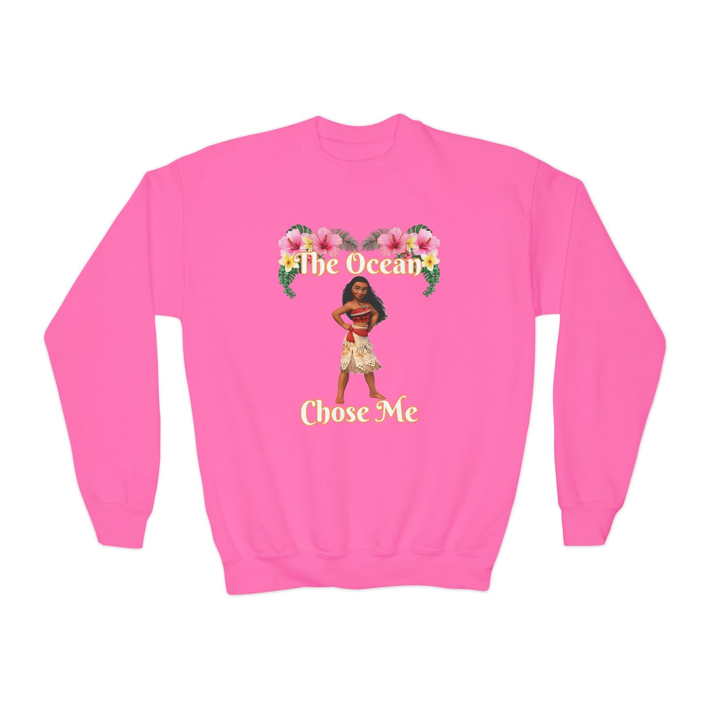 Moana Youth Crewneck Sweatshirt - The Ocean Chose Me