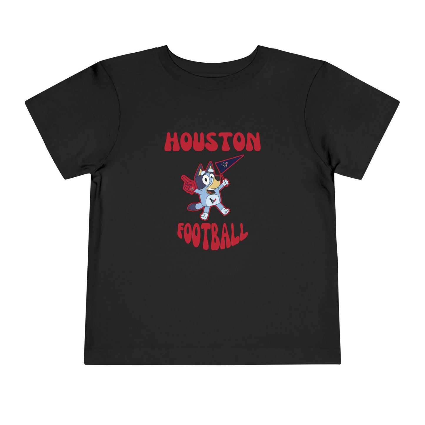 Toddler Bluey Design Houston Texans Football -Inspired T-Shirt