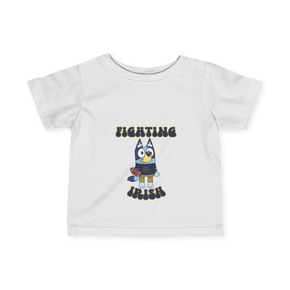 Bluey Fighting Irish Design College Football Infant Tee-Shirt