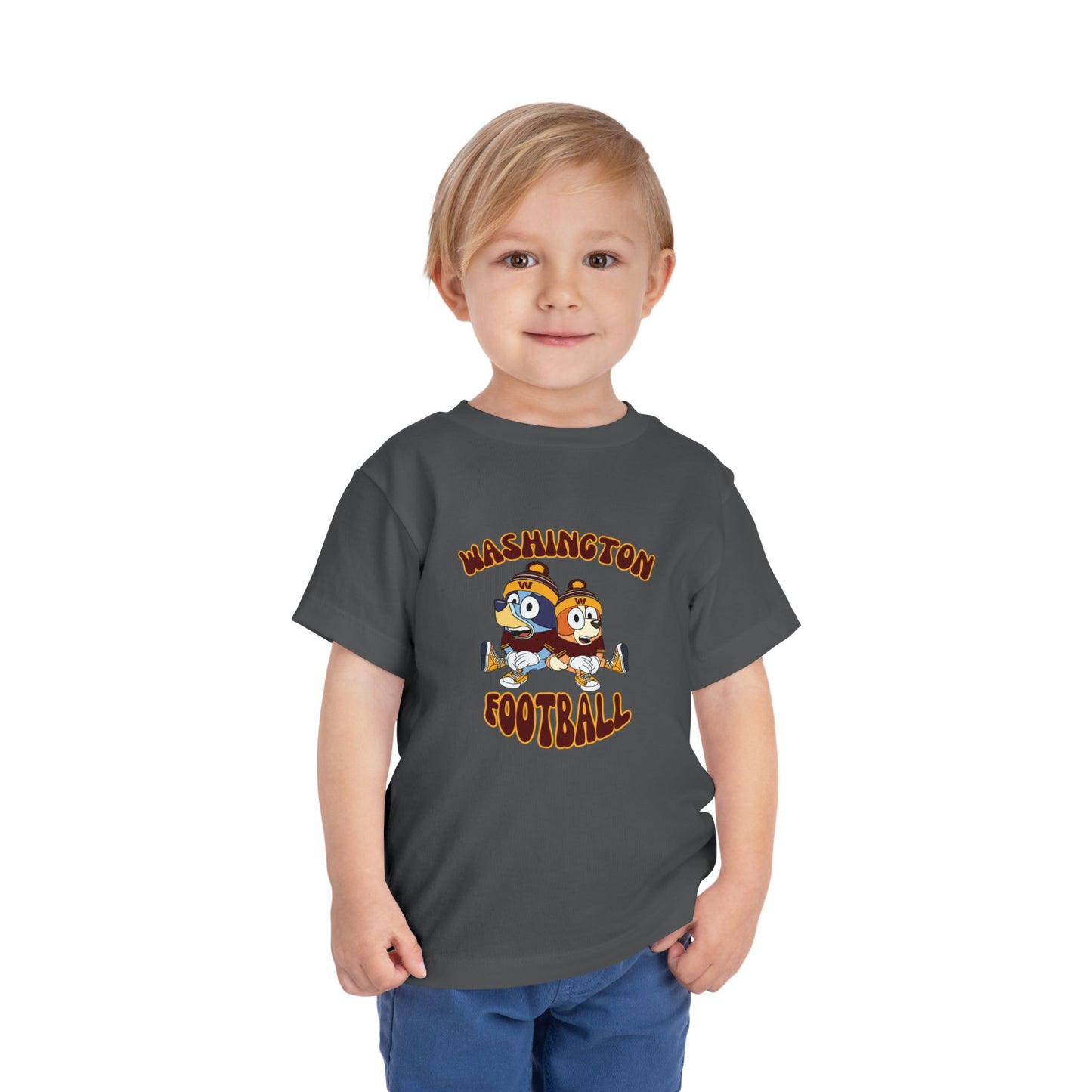 Toddler Bluey & Bingo Design Commanders Football - Inspired T-Shirt