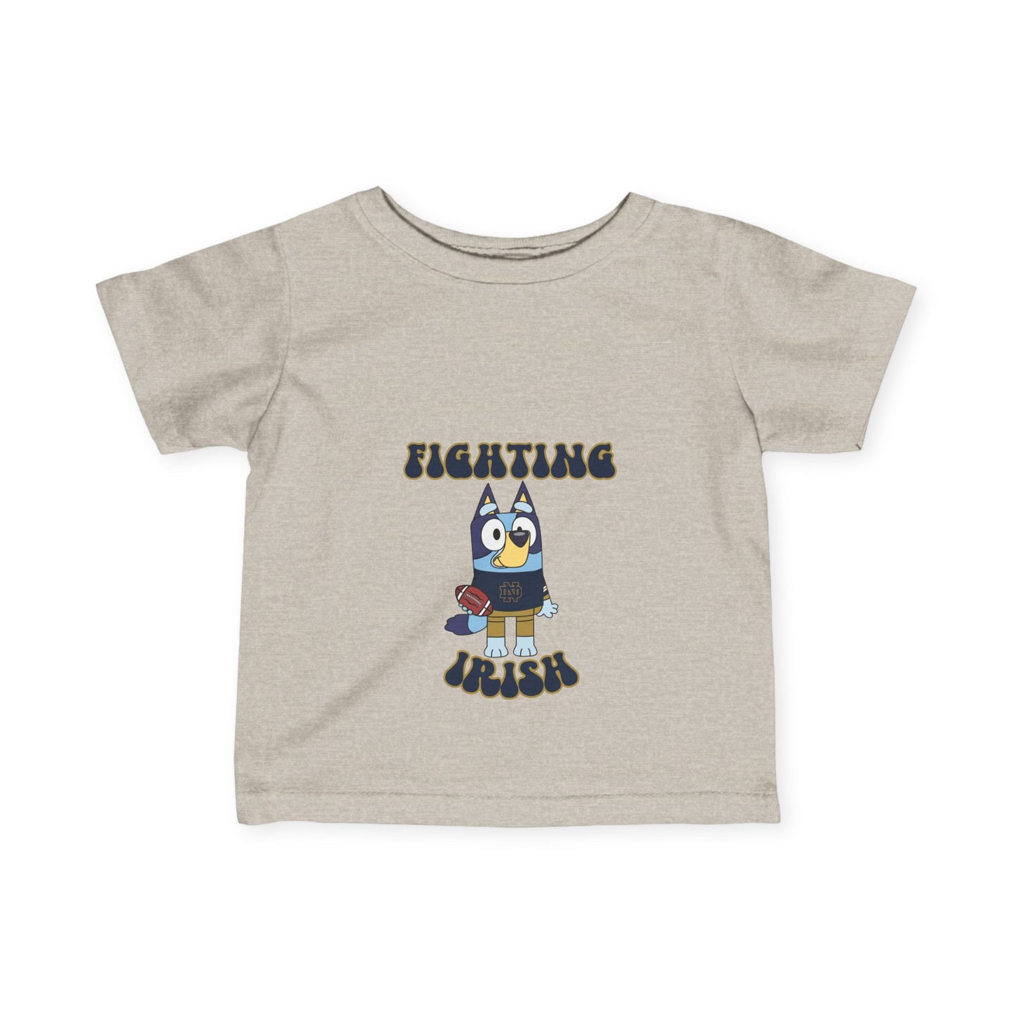 Bluey Fighting Irish Design College Football Infant Tee-Shirt