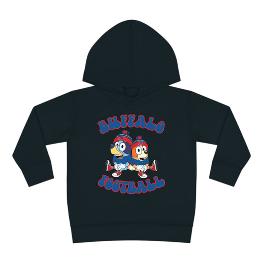 Toddler Bluey & Bingo Design Bills Football - Inspired Pullover Fleece Hoodie