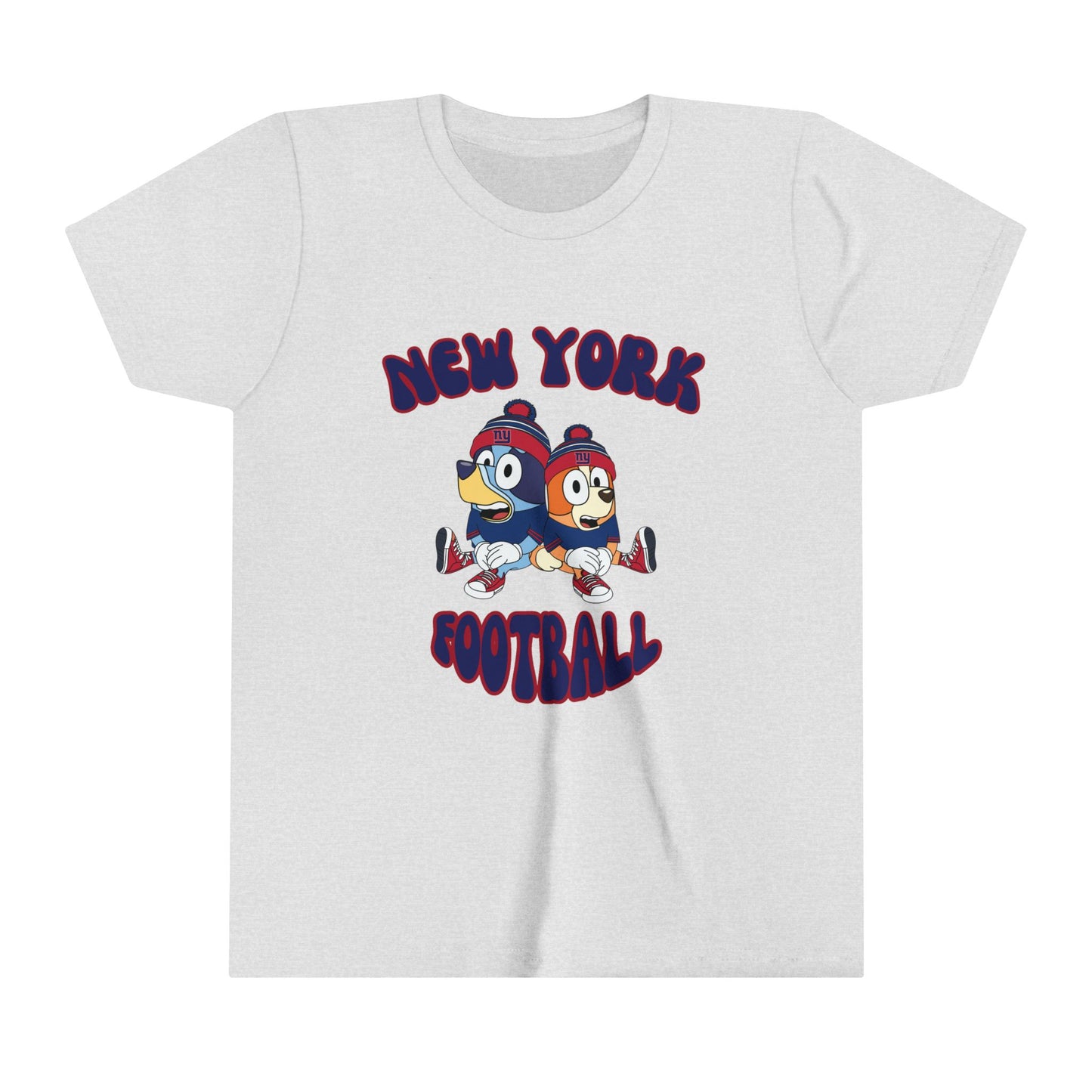 Youth Bluey & Bingo Design New York Giants Football - Inspired T-Shirt