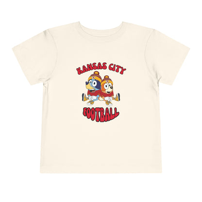 Toddler Bluey & Bingo Design Kansas City Chiefs Football - Inspired T-Shirt