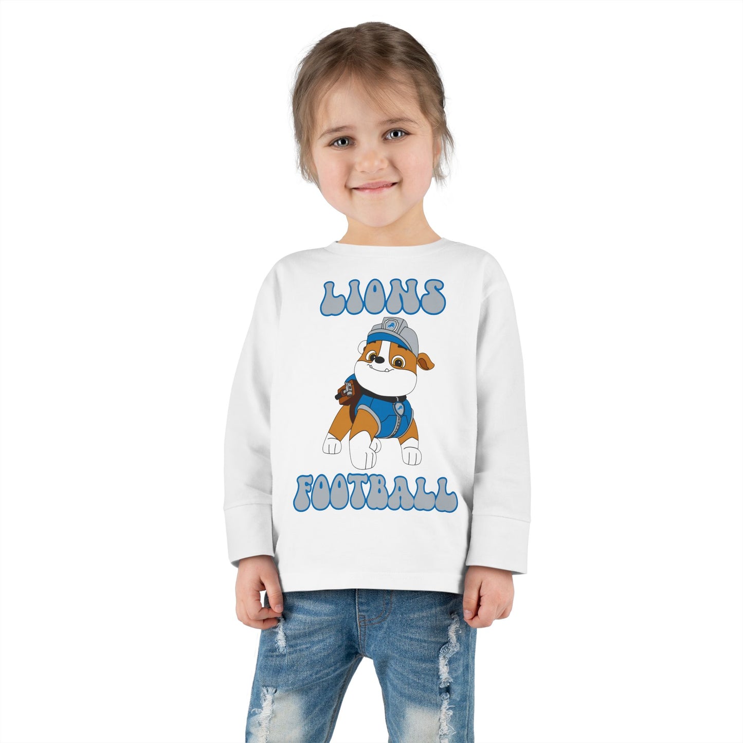 Rubble Paw Patrol Lions Football Toddler Long Sleeve Tee