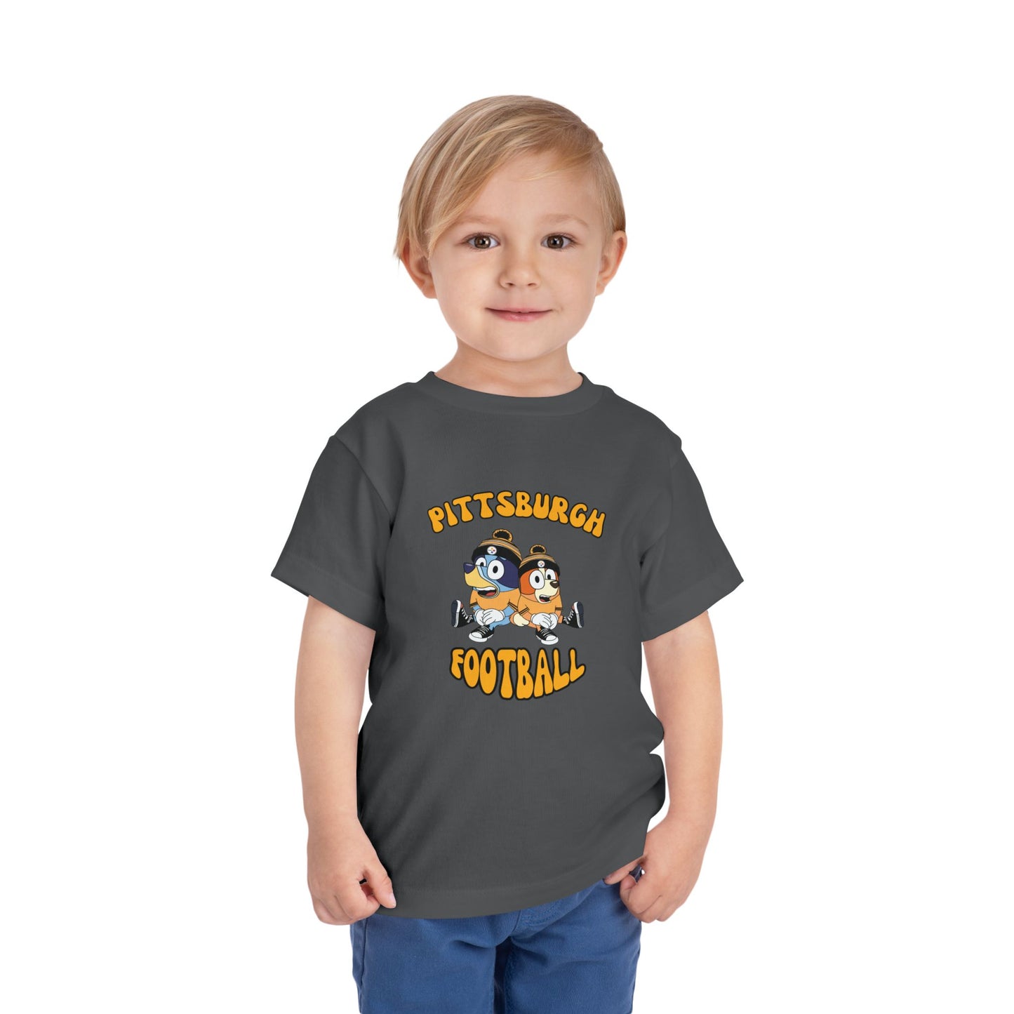 Toddler Bluey & Bingo Design Pittsburgh Steelers Football - Inspired T-Shirt