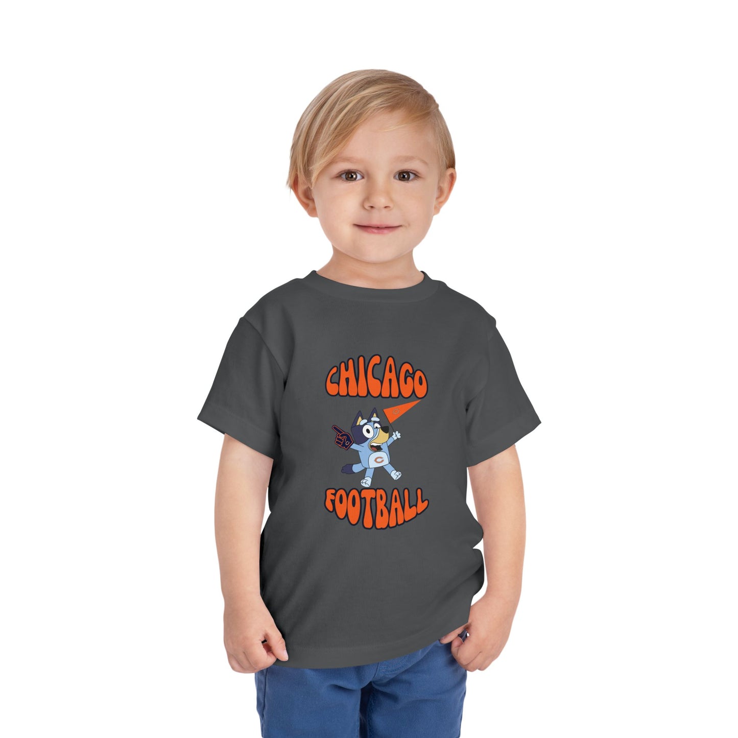 Toddler Bluey Design Chicago Bears Football - Inspired T-Shirt