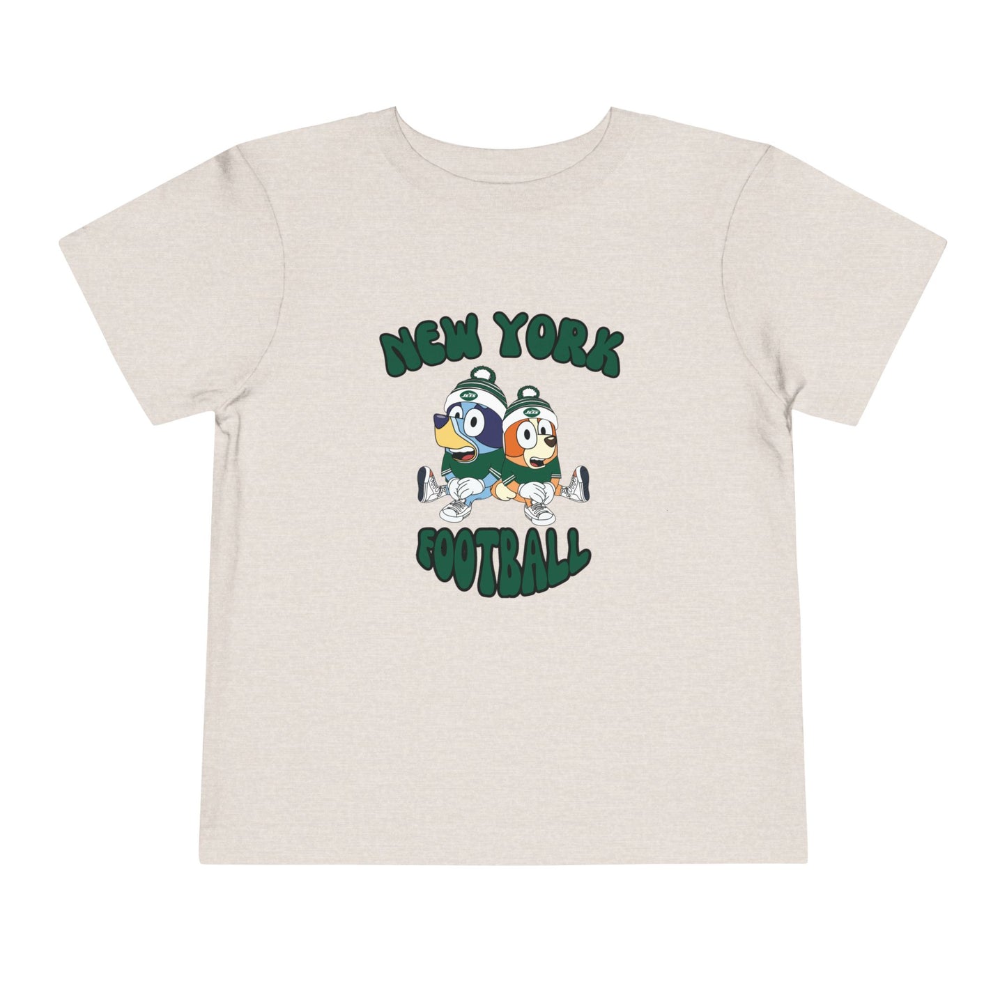 Toddler Bluey & Bingo Design New York Jets Football - Inspired T-Shirt