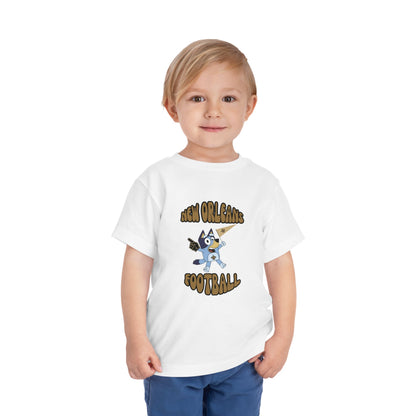 Toddler Bluey New Orleans Saints Football T-Shirt