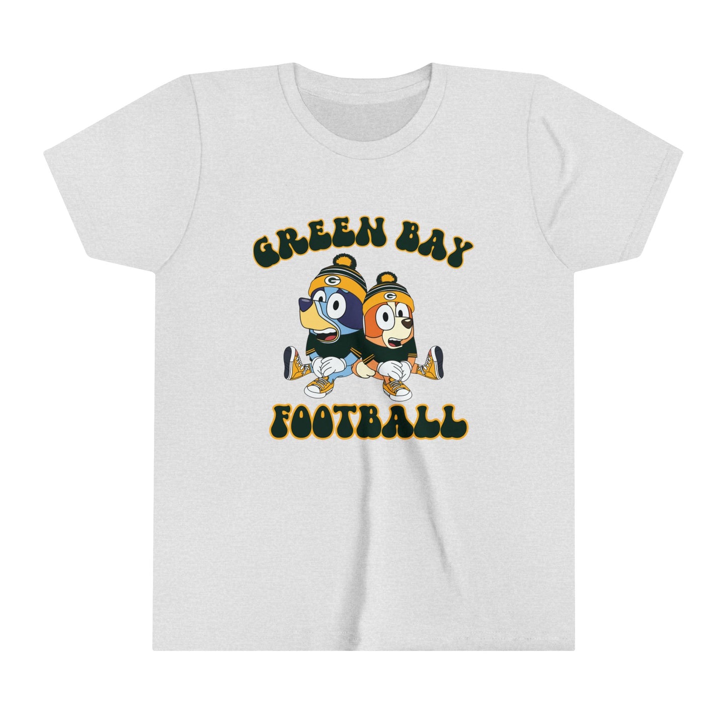 Youth Bluey & Bingo Design Green Bay Football - Inspired T-Shirt