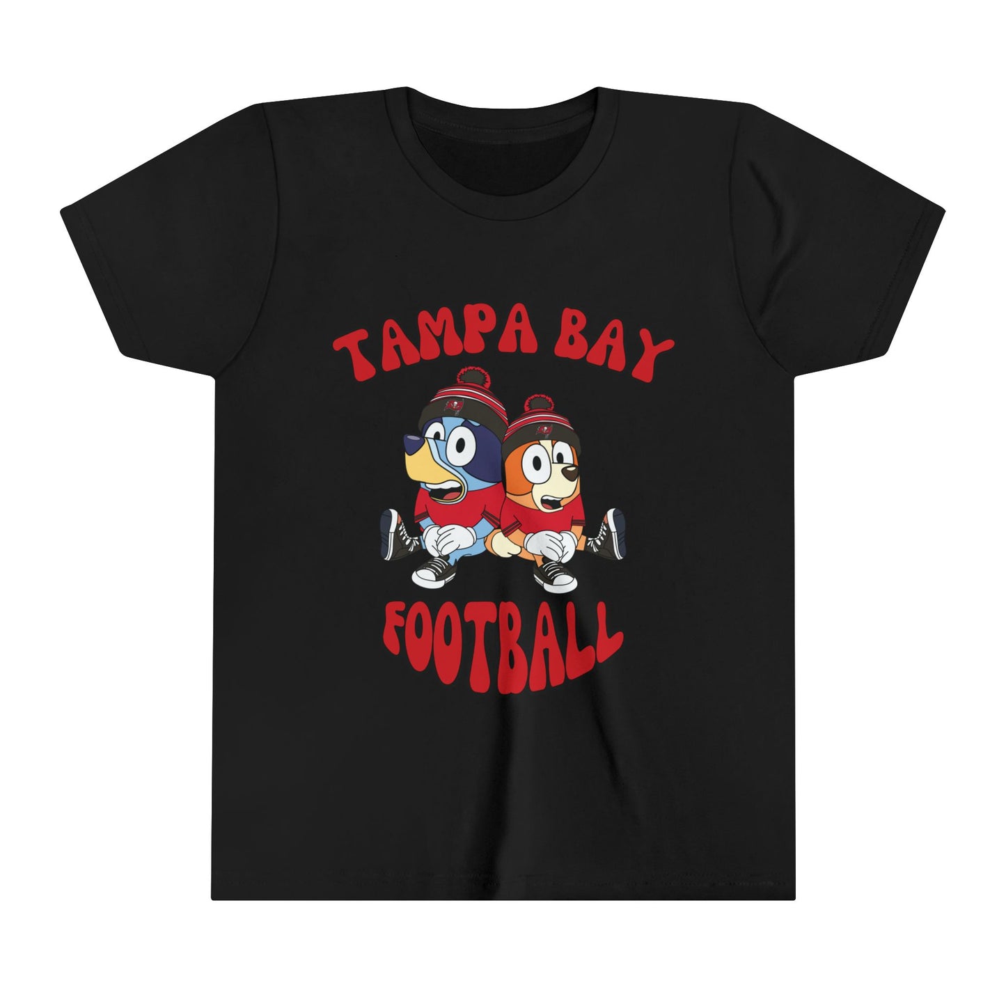 Youth Bluey & Bingo Design Buccaneers Football - Inspired T-Shirt