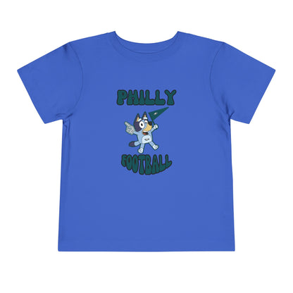 Toddler Bluey Design Philadelphia Eagles Football -Inspired T-Shirt