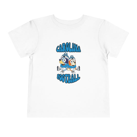 Toddler Tee - Bluey & Bingo Carolina Panthers Football T-Shirt