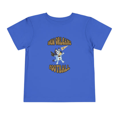 Toddler Bluey New Orleans Saints Football T-Shirt