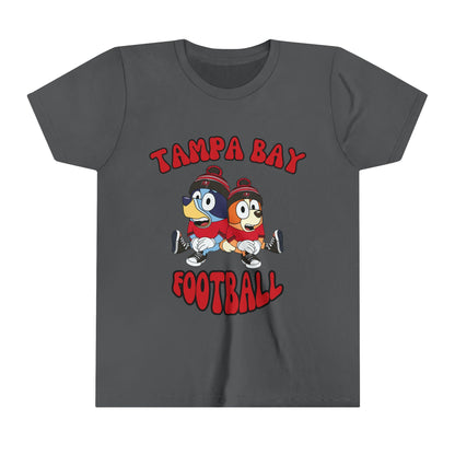 Youth Bluey & Bingo Design Buccaneers Football - Inspired T-Shirt