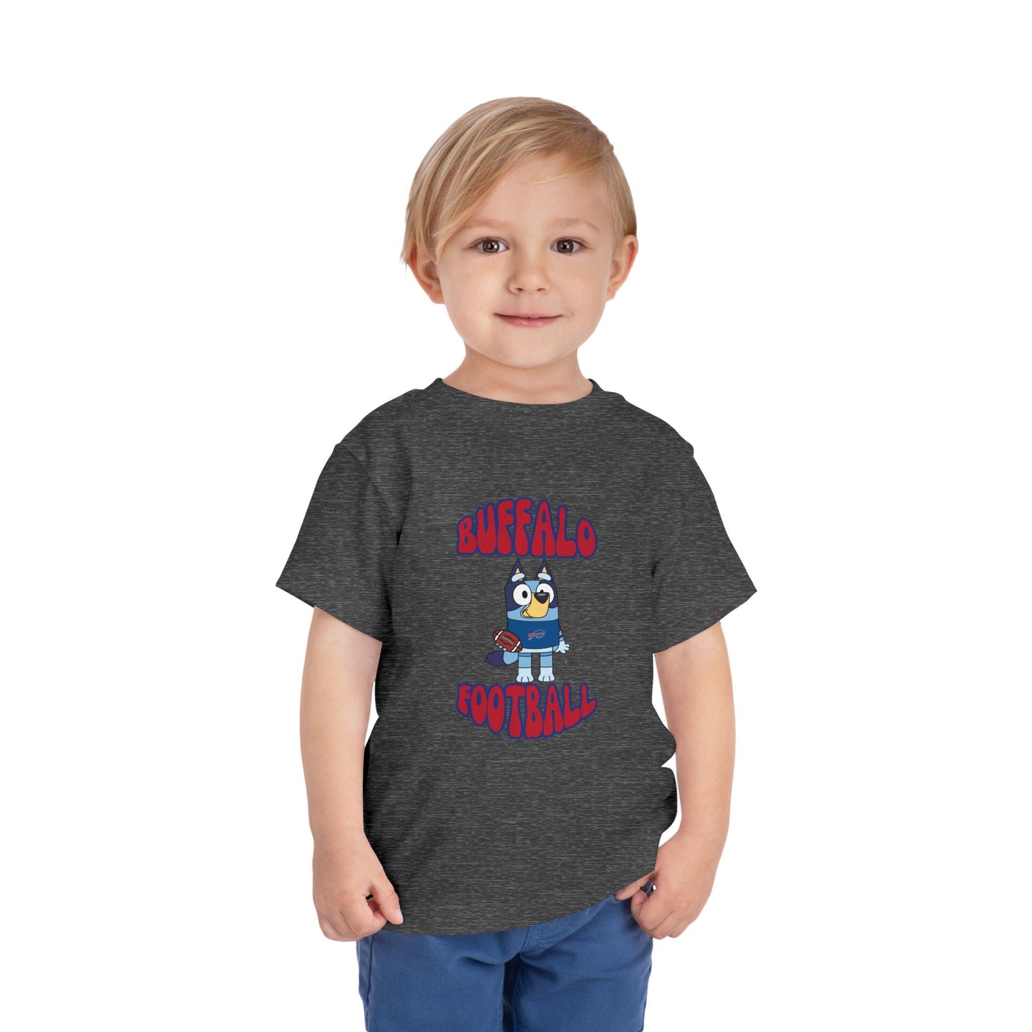 Toddler Bluey Design Buffalo Bills Football - Inspired T-Shirt