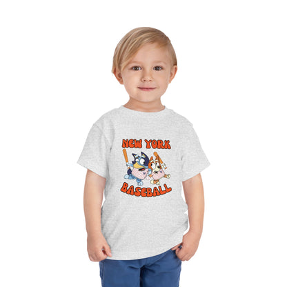 Toddler Bluey Design NY Mets - Inspired T-Shirt