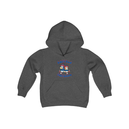 Youth Bluey & Bingo Design Buffalo Bills Football - Inspired Heavy Blend Hooded Sweatshirt