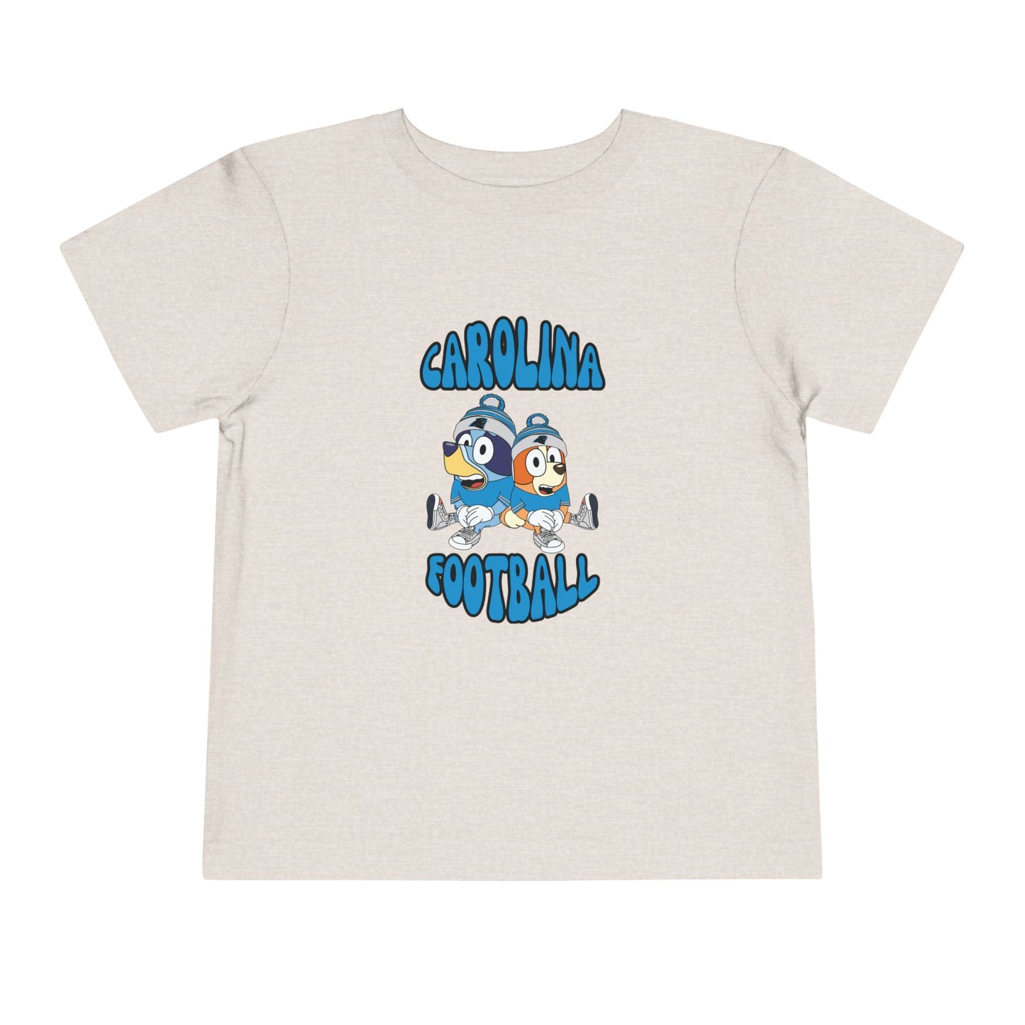 Toddler Tee - Bluey & Bingo Carolina Panthers Football T-Shirt