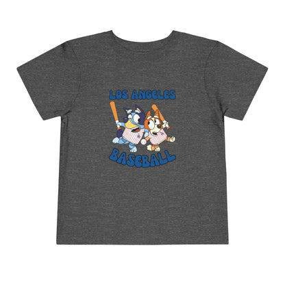 Toddler Bluey Design LA Dodgers - Inspired T-Shirt