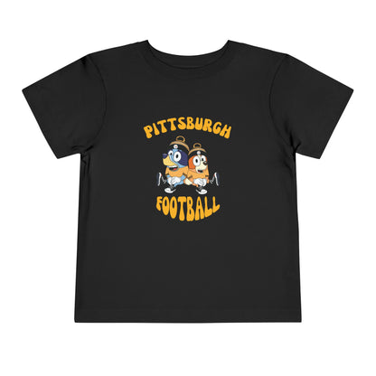 Toddler Bluey & Bingo Design Pittsburgh Steelers Football - Inspired T-Shirt