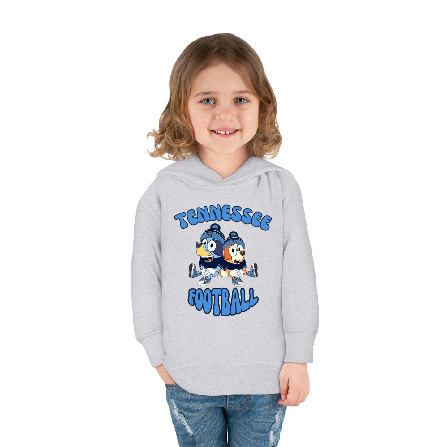 Toddler Bluey & Bingo Design Titans Football - Inspired Pullover Fleece Hoodie