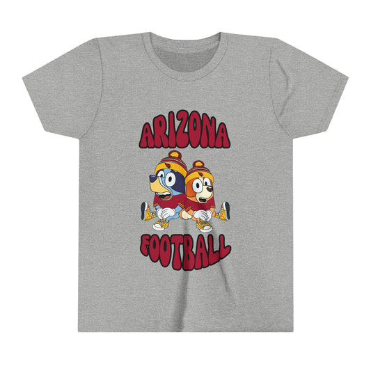 Youth Bluey & Bingo Design Cardinals  Football - Inspired T-Shirt