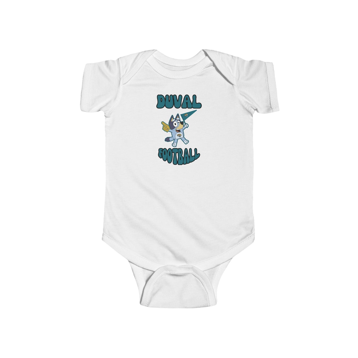 Infant Bluey Design Jacksonville Jaguars Football -Inspired Bodysuit