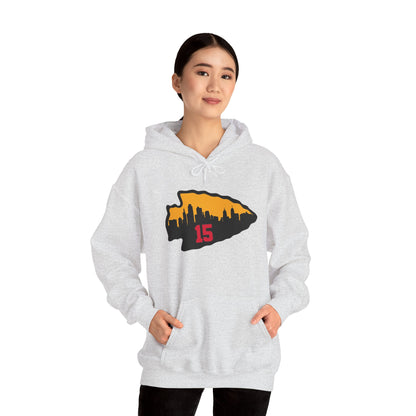 Unisex Kansas City 15 Mahomes Hoodie -  Heavy Blend