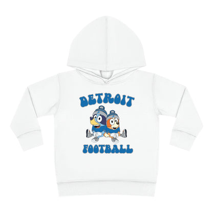 Toddler Bluey & Bingo Design Detroit Lions Football - Inspired Pullover Fleece Hoodie