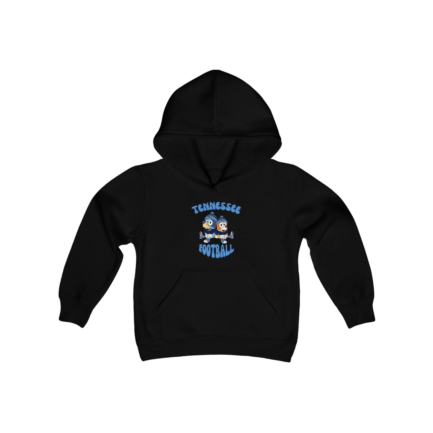 Youth Bluey & Bingo Design Titans Football - Inspired Heavy Blend Hooded Sweatshirt