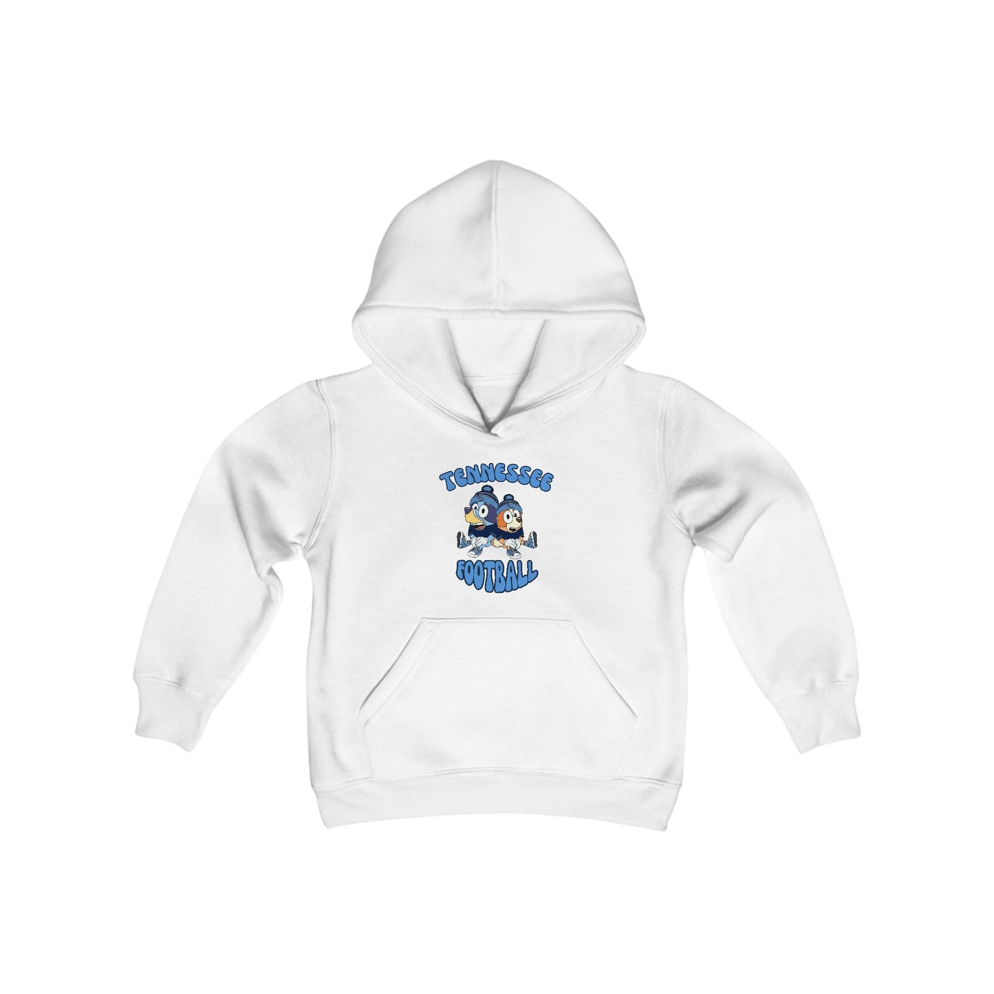 Youth Bluey & Bingo Design Titans Football - Inspired Heavy Blend Hooded Sweatshirt