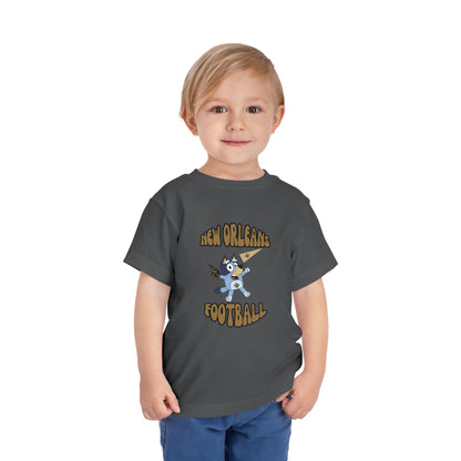 Toddler Bluey New Orleans Saints Football T-Shirt