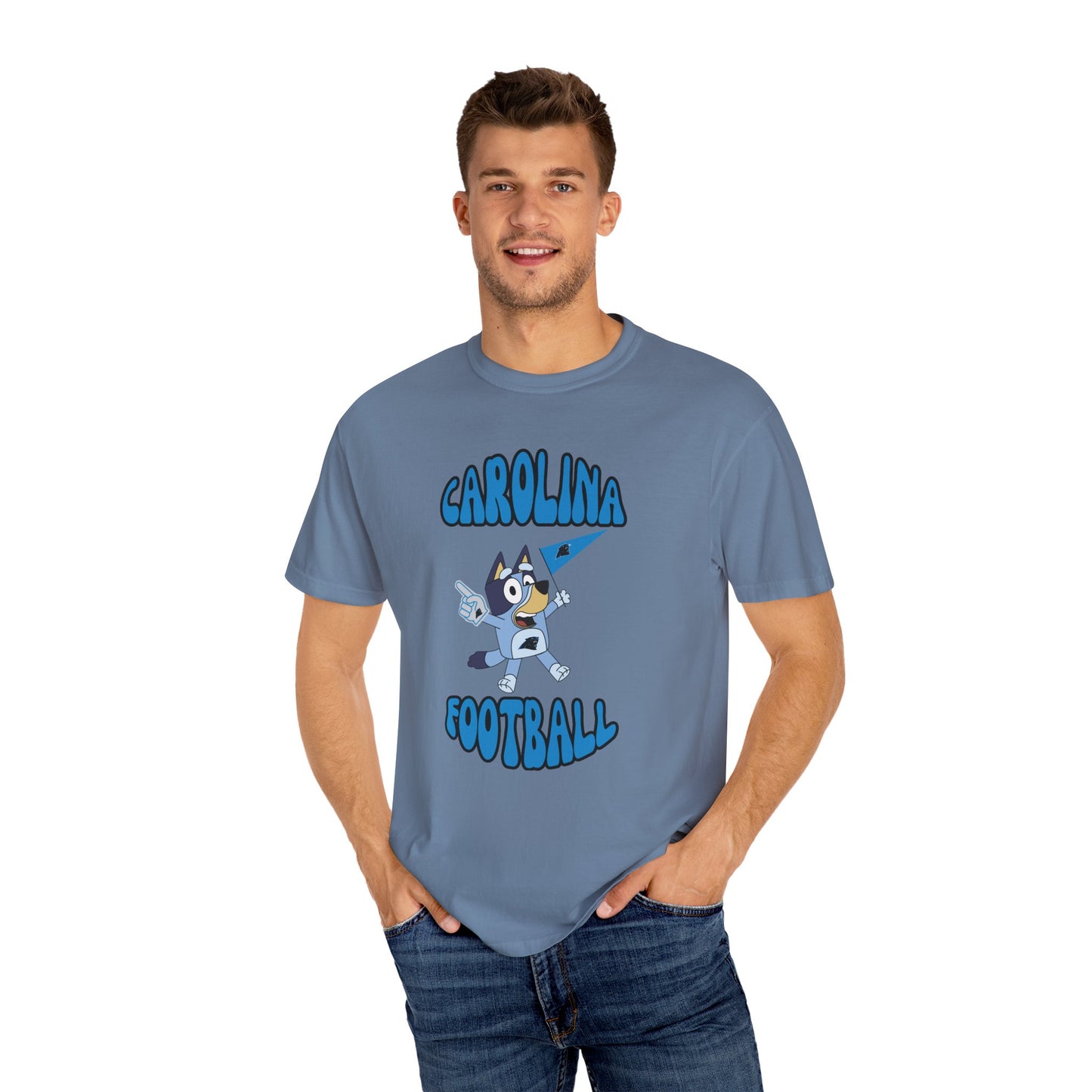 Unisex Bluey Design Carolina Panthers -Inspired T-Shirt