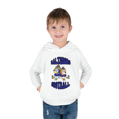 Toddler Bluey & Bingo Design Ravens Football - Inspired Pullover Fleece Hoodie