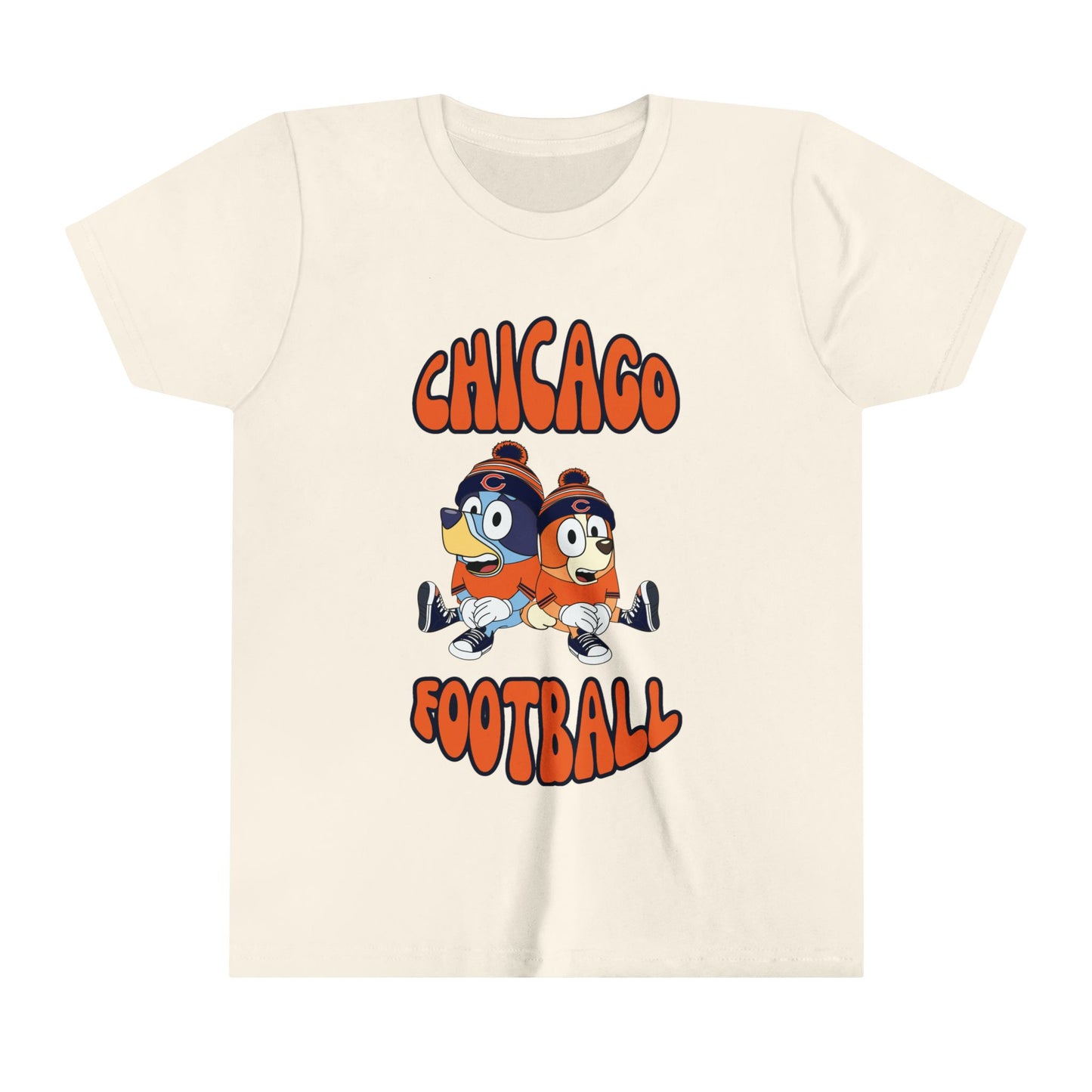 Youth Bluey & Bingo Design Bears Football - Inspired T-Shirt