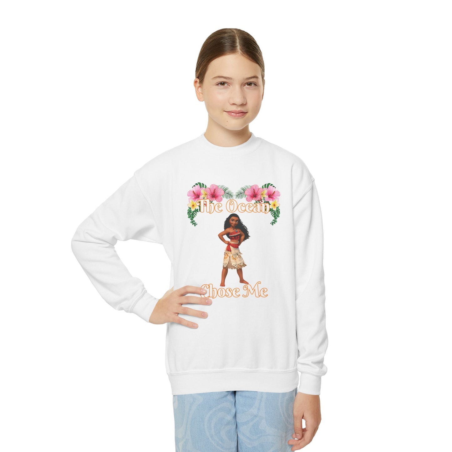 Moana Youth Crewneck Sweatshirt - The Ocean Chose Me