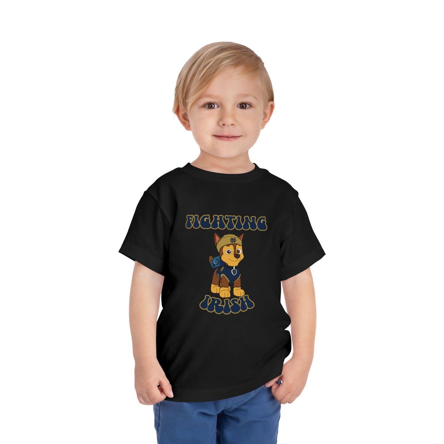 Chase Paw Patrol Fighting Irish College Football Design Toddler Tee