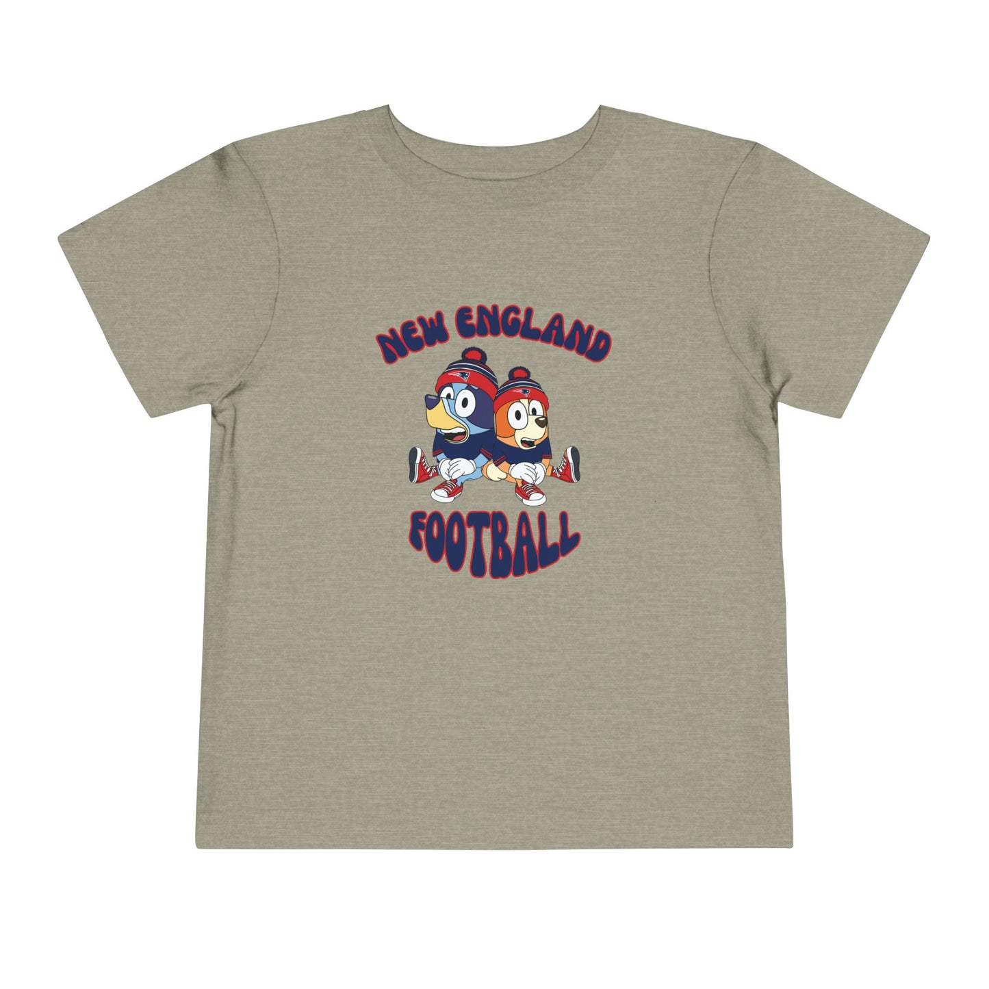 Toddler Bluey & Bingo Design Patriots Football - Inspired T-Shirt