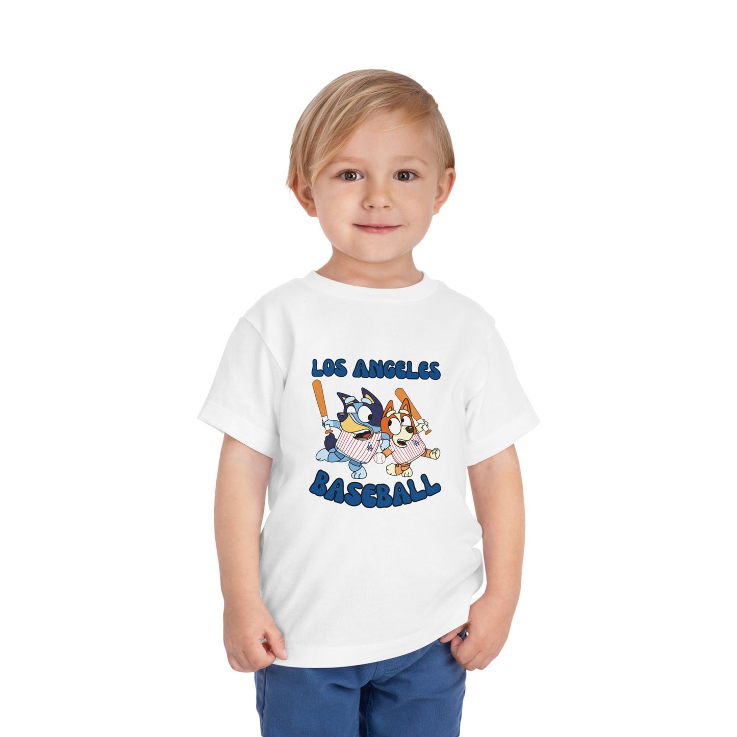 Toddler Bluey Design LA Dodgers - Inspired T-Shirt