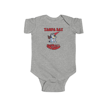 Infant Bluey Design Tampa Bay Buccaneers Football -Inspired Bodysuit