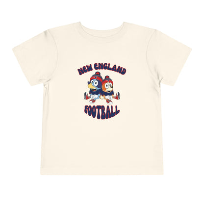 Toddler Bluey & Bingo Design Patriots Football - Inspired T-Shirt