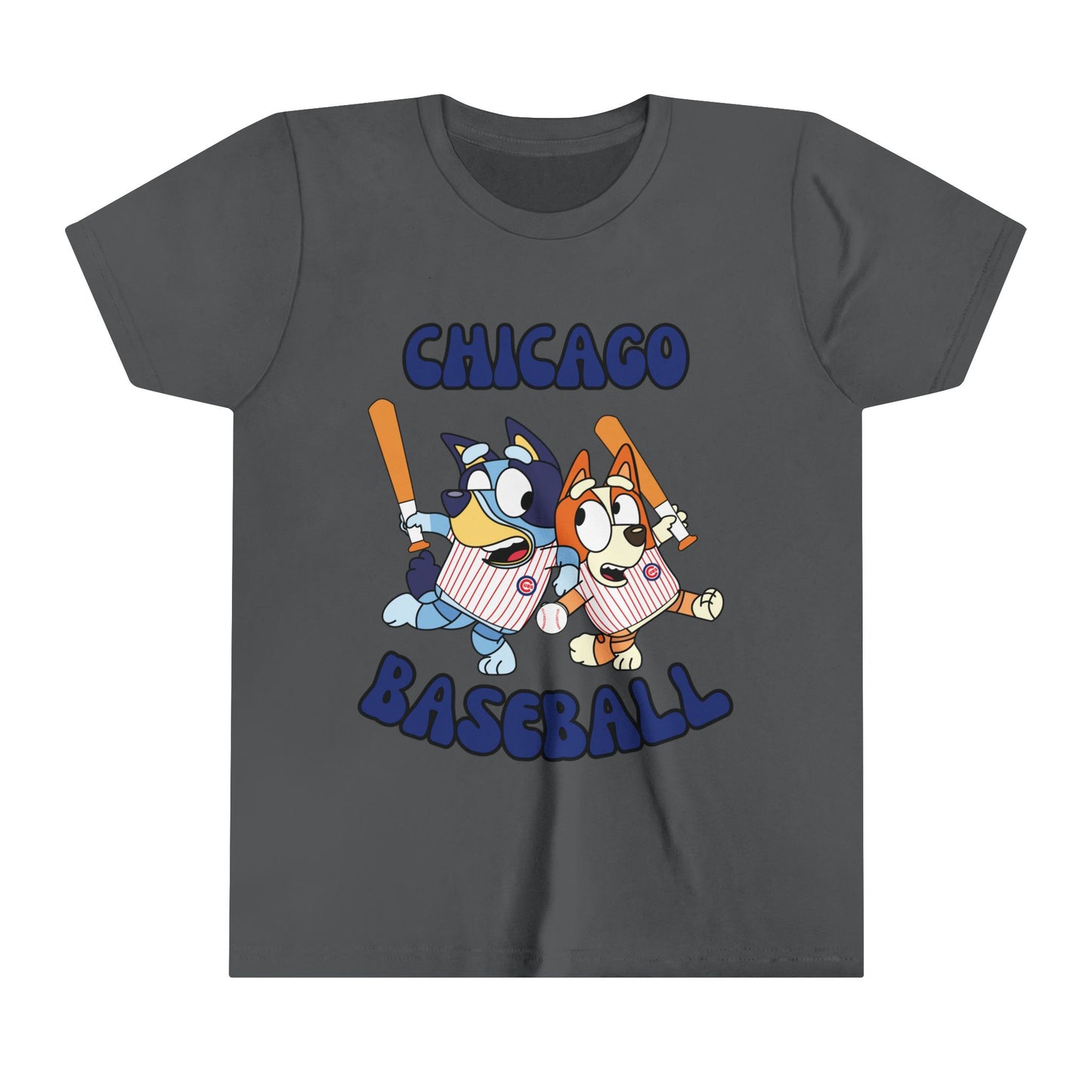 Youth Bluey Design Chicago Cubs - Inspired T-Shirt