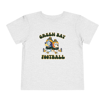 Toddler Bluey & Bingo Design Green Bay Football - Inspired T-Shirt