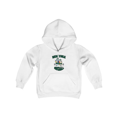 Youth Bluey & Bingo Design New York Jets Football - Inspired Heavy Blend Hooded Sweatshirt