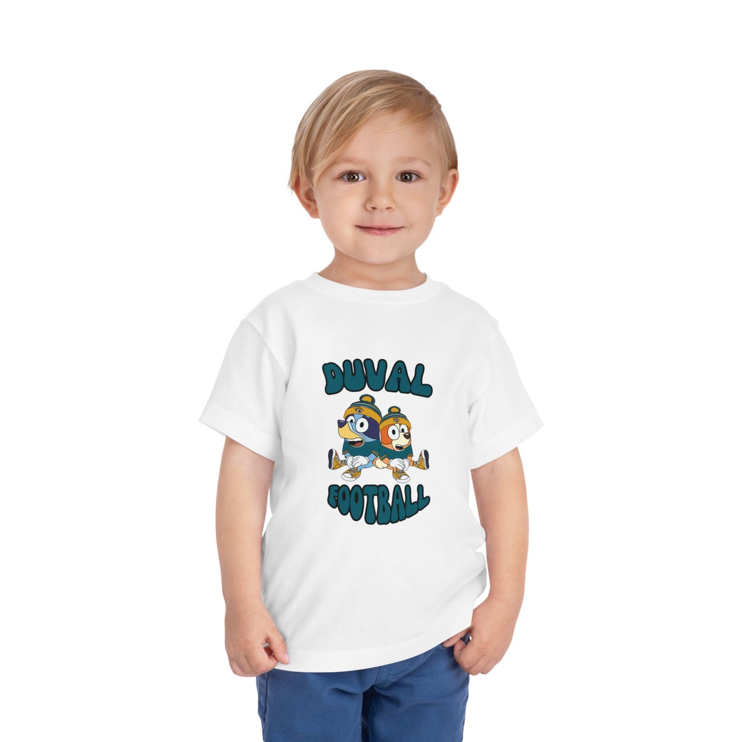 Toddler Bluey & Bingo Design Jaguars Football - Inspired T-Shirt