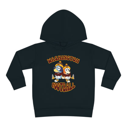 Toddler Bluey & Bingo Design Commanders Football - Inspired Pullover Fleece Hoodie